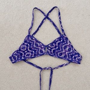 Jolyn Swimwear Vent Bikini Top in Purple Pattern